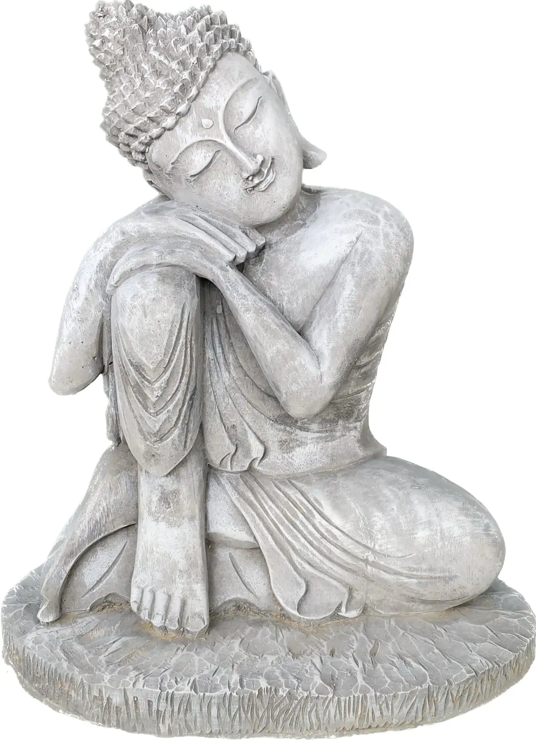 Product image 3 of the product “Vivit - Buddha relax - right knee is up, 45 cm H | cast stone ”